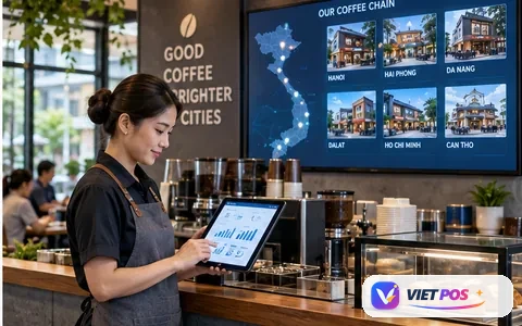 Hình minh họa giải pháp quản lý Chuỗi cà phê