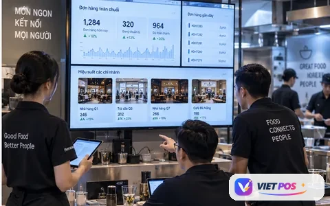 Hình minh họa giải pháp quản lý Chuỗi nhà hàng F&B