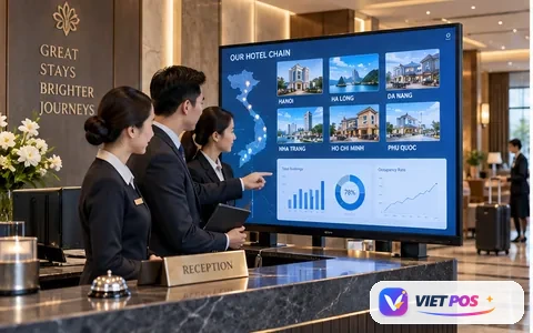 Hình minh họa giải pháp quản lý Chuỗi khách sạn