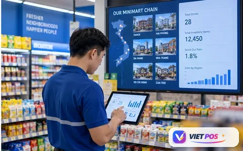 Hình minh họa giải pháp quản lý Chuỗi siêu thị mini